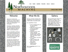 Tablet Screenshot of northwoodsmachine.com